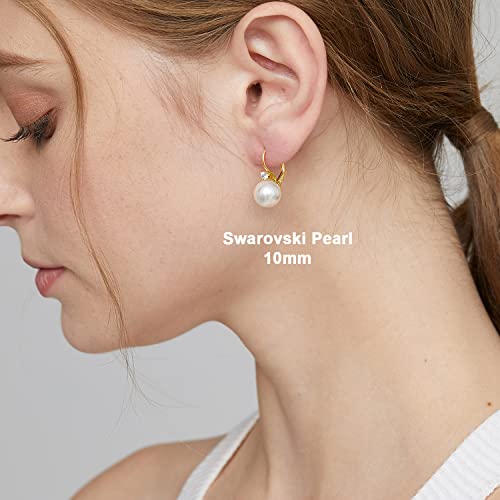Boucles d'oreilles perle argent sterling pour femme chic - 2