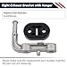 Promrmr Passenger Side Rear Right Exhaust Bracket with Hanger Rubber Muffler Support 68395841AA Compatible with Dodge Ram 1500 3.0L 5.7L 6.2L 2019-2025