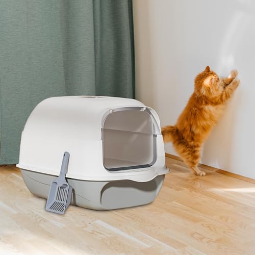 Arenero Cerrado para Gato con Puerta Abatible 50x35x35 cm miniatura 5