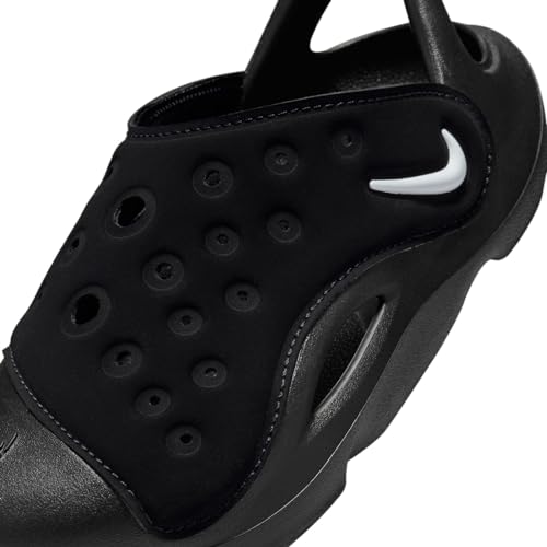 Nike Aqua Swoosh Little Kids' Sandals (FN0876-002, Black/Anthracite/White) Size 9