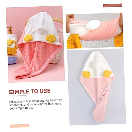 TIDTALEO Chapéu De Cabelo Seco De Lã Coral Chapéu De Secagem Rápida Chapéus De Meninas Touca De Banh