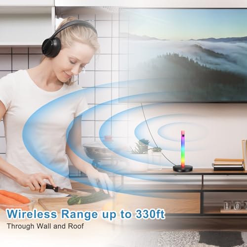 ZANCHIE Wireless Headphones for TV Watching with RF Transmitter Headset Stand, Over Ear TV Watching Headsets Wireless Bluetooth Headphones for TV Listening, No Audio Delay, 330ft Long Range, Black - Thumbnail 3