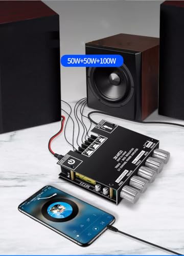 Zk-mt21 Estéreo Placa Amplificador 2.1 Bluetooth 100w Rms