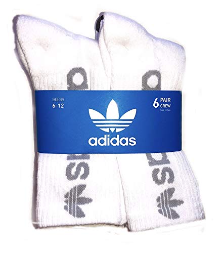 adidas Mens 6 Pack Athletic Crew Socks (Shoe: 6-13)