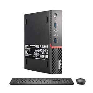 Lenovo ThinkCentre M900 Mini PC Win11, M900 Tiny Desktop Computer, Intel Core i5-6500, 8GB RAM, 256GB SSD, DisplayPort, RGB QWERTY Keyboard (Reconditionné)