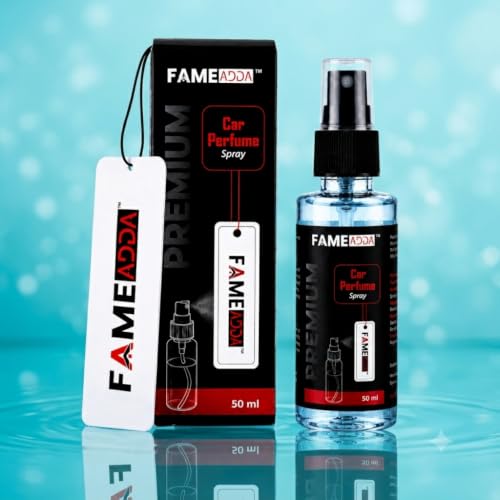 Image of Aqua Premium Car Perfume Luxury Spray 50 ML with Hanging Card /Travel Friendly Car Air Fresheners 350+ Sprays /Car Accessories Interior /Eliminates Bad Odour for Car, Office & Home