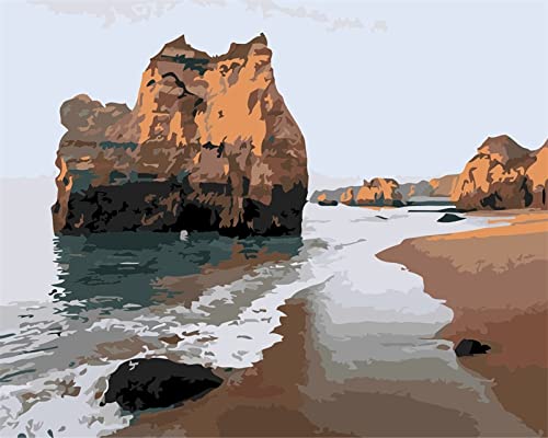 Peinture au diamant 5D récif de plage kit complet de broderie au point de croix 30x40 cm