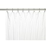 Carnation Home Fashions 72 Wide by 84-Inch Long Vinyl Shower Curtain Liner, White, Inch Inch