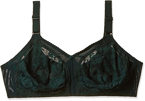 Image of Triumph International Doreen Bra For Women Non Wired Non Padded Wireless Bra Full Coverage Raschel Lace Lingerie Classic High Center Bridge Support Wide Straps Big Cup Bra for Larger Busts Pack Of 1