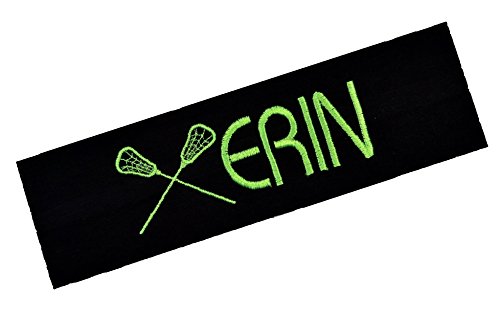 Funny Girl Designs Lacrosse Headband Personalized with Your Custom Embroidered Name and Colors