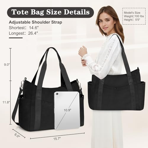 Image of Geestock Tote Bag for Women, Lightweight Large Work Tote Bag, Nurse Handbag Multi-pocket Shoulder Crossbody Tote Bags