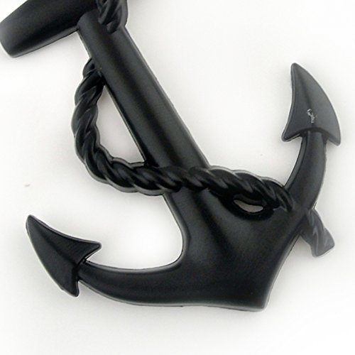 1Pc Boat Anchor Car Badge Emblem Boat Blacke Sticker Metal Car Styling #TOP5