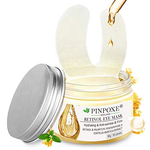Under Eye Pads, Eye Masks, Anti-Aging Mask, Eye Patches, Natural Eye Mask with Retinol, Anti Aging, Dark Circles and Puffiness, Anti Wrinkle, 50 PCS