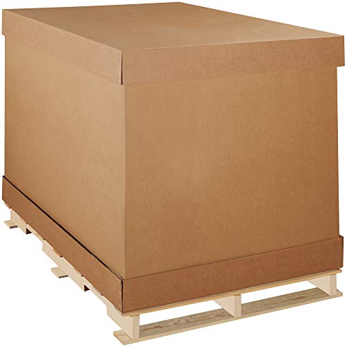Image of BOX USA 58 inch L x 41 inch W x 45 inch HDouble Wall Corrugated Cardboard Large Moving Boxes, Kraft, for Packaging and Moving (Pack of 1), (BMSAF584145)