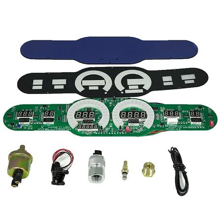 Intellitronix Universal Digital 6 Gauge LED Panel for Cars & Trucks DP10004 (Blue)