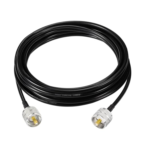 Image of Superbat PL259 RG8X Coaxial Cable 20ft PL-259 UHF Male 50 ohm Coax Cable | Low Loss cb antenna cables for HAM CB Radio Antenna Analyzer Dummy Load SWR Meter Coax Switch Tuner etc.