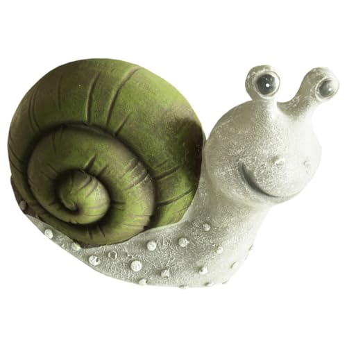Escargot décoratif de jardin solaire résine verte ornement extérieur parcs publics