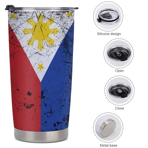 Posavasos para auto diseño bandera Filipinas 4 pcs miniatura 5