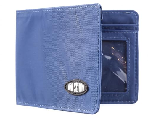 Big Skinny Mens Bifold Slim Wallet Holds Up to 25 Cards Navy