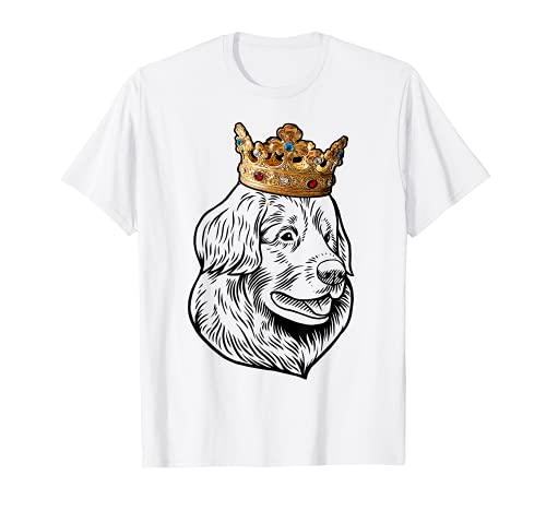 Leonberger Dog Wearing Crown T-Shirt, Black