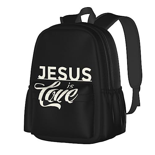Yeshua Jesus Christian Backpack Adjustable Casual Daypack Rucksack Travel Bags Bookbag For Women Men Adult 17 Inches