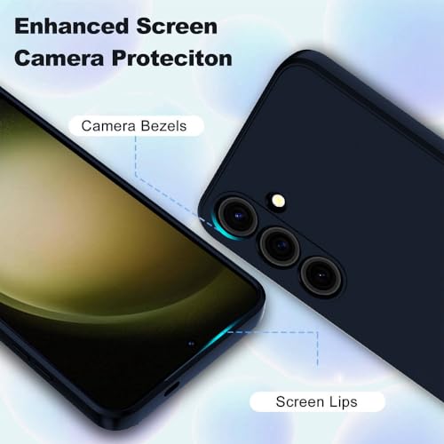 Image of Back Cover for Samsung Galaxy S23 Plus 5G | Full Camera Protection | Premium Liquid Silicon Case | Flexible Bumper Case for Samsung Galaxy S23 Plus 5G (Dark Blue)
