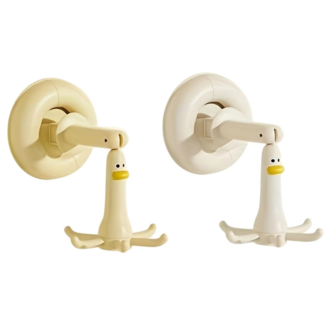 Hndhbfgrt 1pc Cartoon Duck Suction Cup Hook Six-Claw Rack 360° Dual- Rotating No-Drill Kitchen Rack Bathroom Small Hanger Home