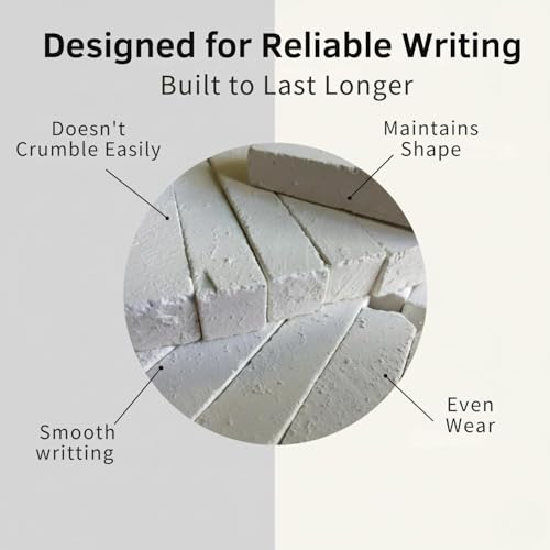 Image of Brighty Brightify Natural White Slate Bars 500g Pack | Soft Stone Chalk Blocks for Writing, Drawing, Educational, Art & Craft Use | Smooth White Slate Sticks for Teachers, Students & Artists
