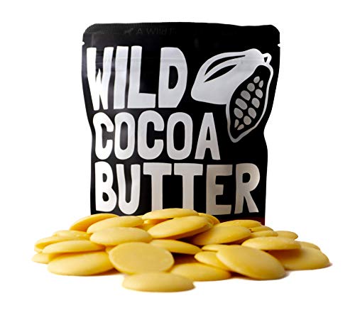 Wild Foods Cocoa Butter Wafers - Unrefined, Food Grade, Plant-Based, Paleo, Vegan – Raw Organic Cocoa Butter Great for DIY Recipes, Smoothies, Keto Coffee, Skincare and Haircare - 4 oz