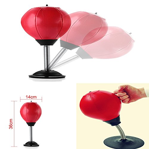 Shsyue® 1PC Punch Ball de Escritorio Batidor de Estrés de Oficina Mini Stick-on Bolso de Perforación Bolsa de Boxeo