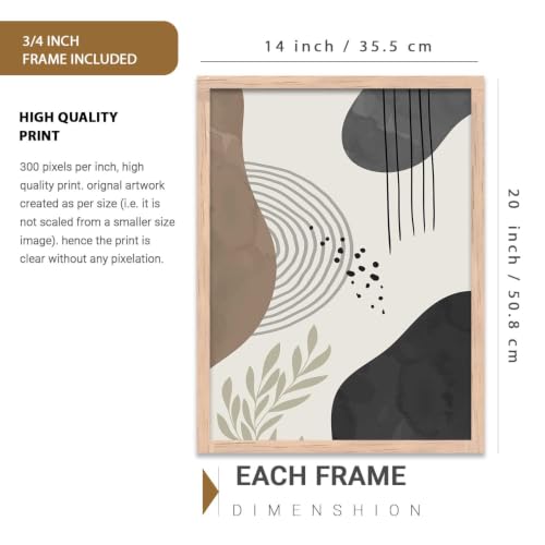 Image of kotart Painting for Wall Decoration - Modern Art Wall Decor Framed Painting for Living Room Bedroom - Framed Posters /Paintings with Frame Set of 3 (Art 5)