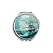 Ocean Water Wave Science Nature Picture Hand Compact Mirror Round Portable Pocket Glass