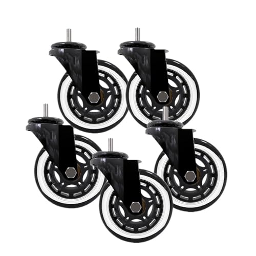 Roulette de scooter 3 pouces M8 en PU pour mobilier d'atelier et chariot de maison