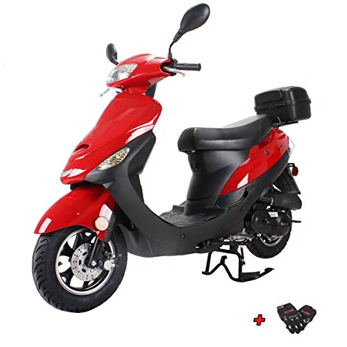 X-PRO 50cc Moped Scooter Gas Moped Scooter 50cc Moped Street Scooter with Gloves