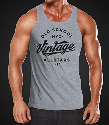  Herren Tank-Top Oldschool Vintage Allstars Design Muscle Shirt
| Neverless Schriftzug College Style Muskelshirt
|Vintag