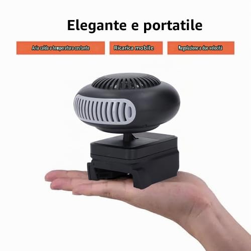 Riscaldatore Spazio Portatile, Riscaldatore a Batteria Elettrica 170W tranquillità con 2 Temperature per Campeggio Uffici Automobilistici,Compatibili con 48 11 1820 Batterie