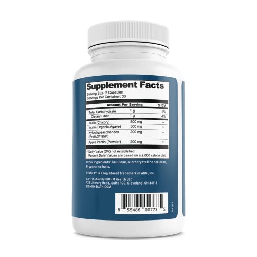 Biohm Probiotic And Prebiotic Fiber Bundle - Combines Dietary Fiber And Digestive Enzymes For Advanced Gut Health - Non-Gmo, Vegetarian, No Artificial Ingredients #TOP4