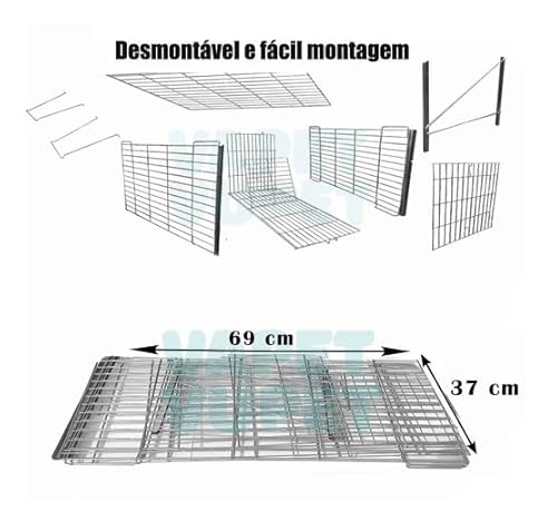 Gaiola Desmontável Gigante para Gatos Resgate de Animais