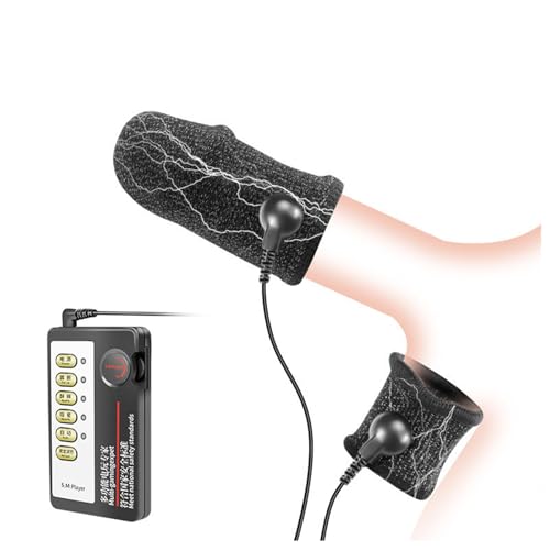 Image of Electric Shock Bondage Training Masturbation Penis Ring Winding Exercise Endurance Trainer Electric Shock Cock Ring Male Bondage Penis Ring