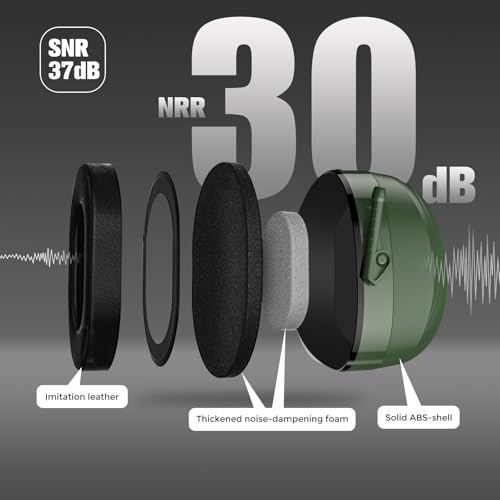Image of ProCase Extra Large SNR 37dB Noise Cancelling Headphones NRR 30dB Ear Muffs | Hearing Protection for Adults Noise Reduction, Wide Size Adjustment and Comfortable