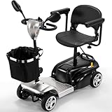 [2026 Upgrade] Aolebor 30 Miles 4 Wheel Mobility Scooter for Seniors & Adults, 350W Powered Wheelchair with Rotating Seat, Foldable Motorized Scooter with USB Port, Removable Basket, Supports 300 lbs