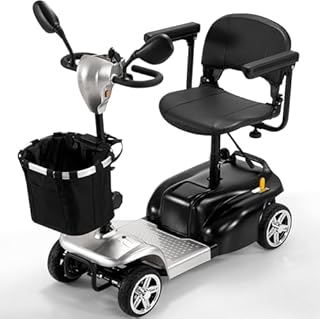 [2026 Upgrade] Aolebor 30 Miles 4 Wheel Mobility Scooter for Seniors & Adults, 350W Powered Wheelchair with Rotating Seat, Foldable Motorized Scooter with USB Port, Removable Basket, Supports 300 lbs
