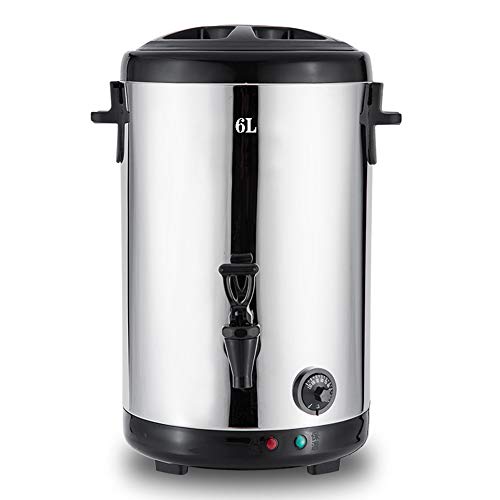 IGHSNZUH Dispensador Comercial de urna de Agua Caliente con Control de Temperatura for café, Caldera y Calentador Termo-Olla de urna de café de Acero Inoxidable de Doble Pared