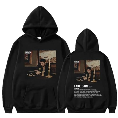 PCYFBEKL Álbum Musical del Rapero Drake Cuídate Sudaderas para Hombre y Mujer Sudaderas Retro de Hip Hop Sudaderas Casuales holgadas Ropa de Calle para Hombre
