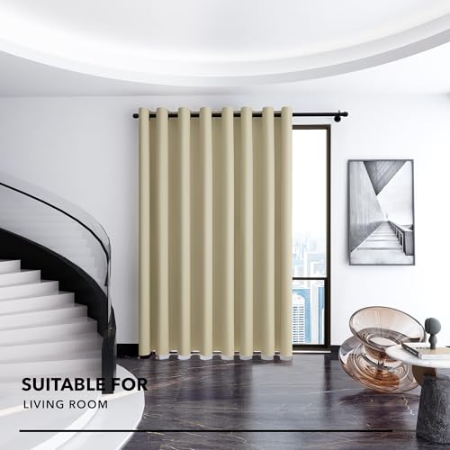 Image of Deconovo Blackout Curtain Panel for Glass Door Living Room 84 Inch