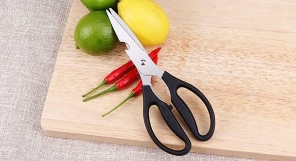Tijeras de Cocina, Tijeras para Aves de Corral, Tijeras de Cocina, Tijeras Multiusos, Tijeras de Cocina multifuncionales, Tijeras Negras de 8,27 Pulgadas