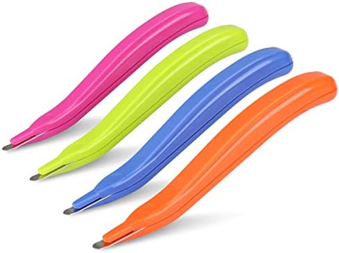 Gowall 4 Pack Magnetic Staple Remover Professional & Labor-Saving Staple Remover Tool Universal Staple Puller Remover Easy Grip Staple Remover Stick for Office School and Home, Multiple Colour