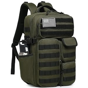 Wotony Tactical Backpack – Military waterproof backpack with multiple pockets and tactical gear for the outdoors (army green, 25L)