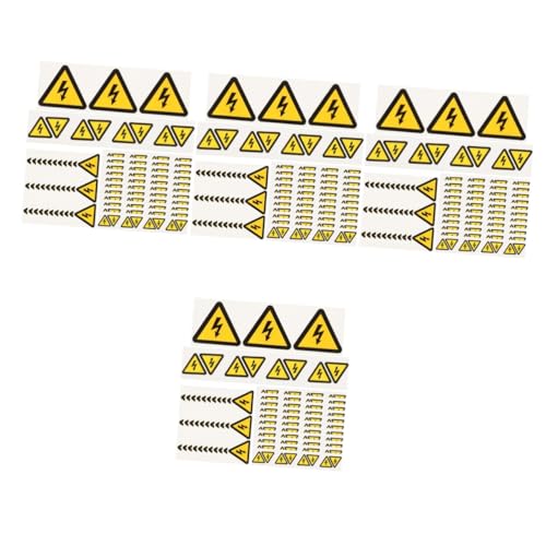 Autocollants avertissement &eacute;lectrique ext&eacute;rieur et sticker triangle jaune haute tension x96