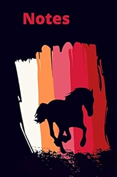 Notes : Notebook Riding, Horse, Black and Red Glossy, 120 Pages, Blank, 6 X 9 Inches, Useful As a Diary, Travel Diary, Nutrition Diary, Budget Book, Planner, Sportsplanner, Journal, Homework Book, Wri